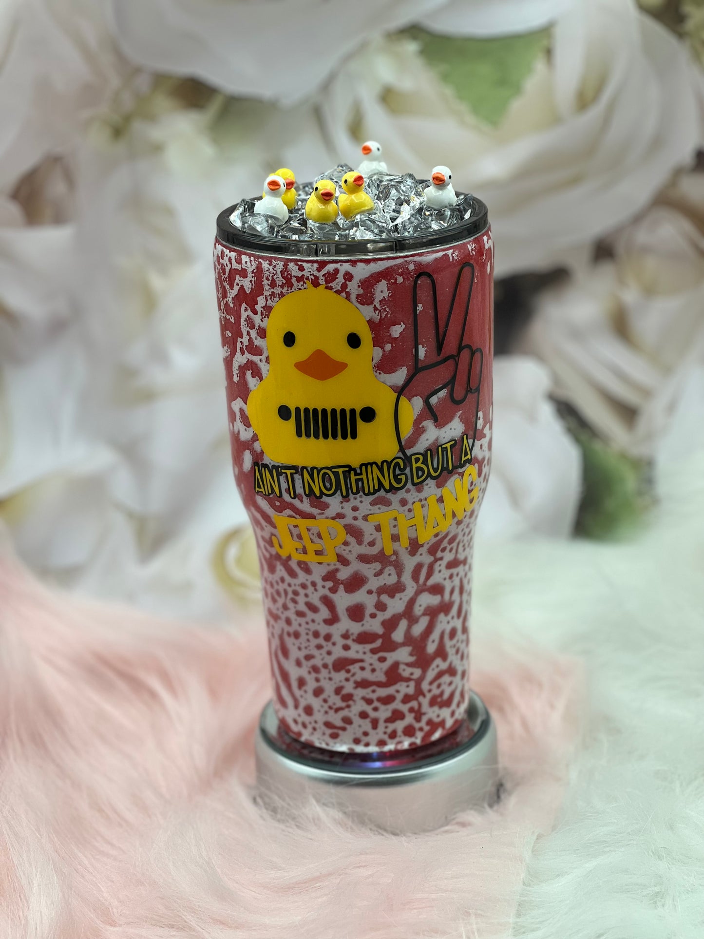 30oz Tumbler Duck Duck Jeep In Red